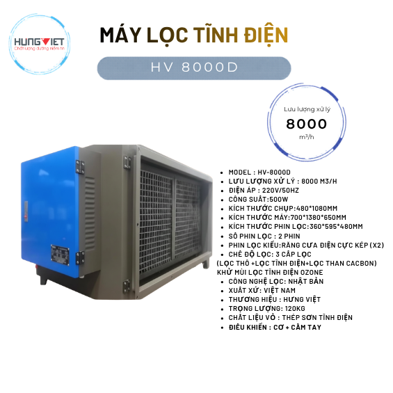Máy lọc tĩnh điện HV8000