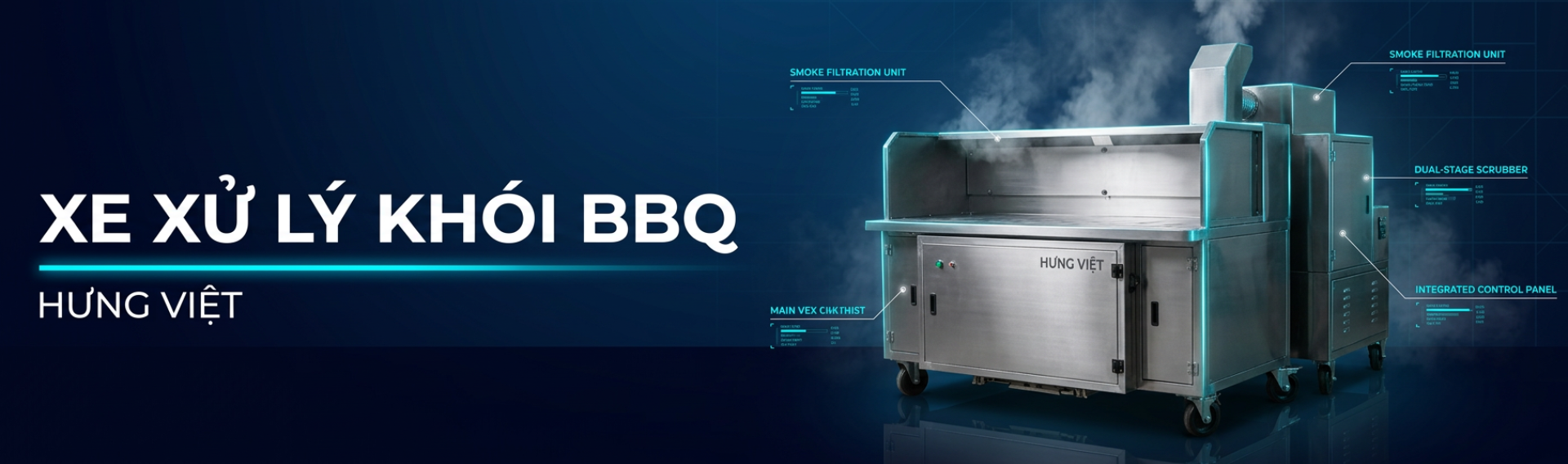 MÁY XỬ LÝ KHÓI MÙI CHO QUÁN NƯỚNG HV 2000A - Ảnh 3